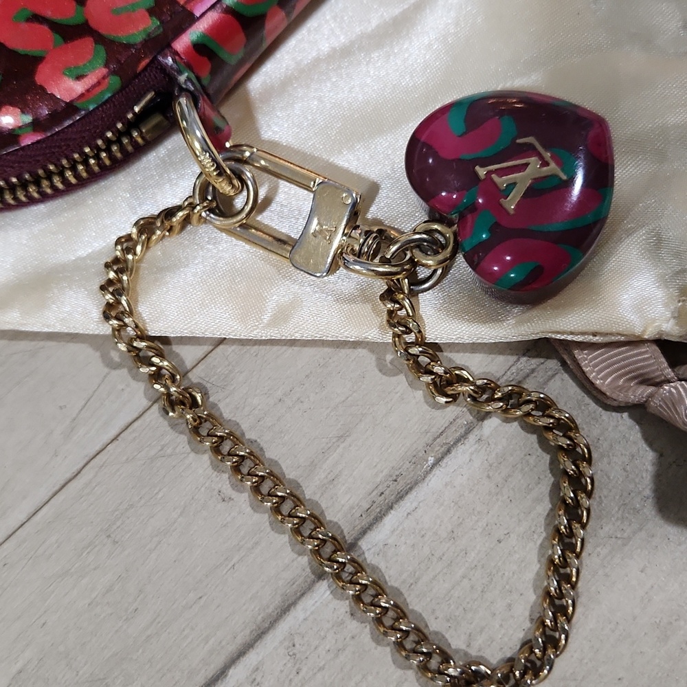 Louis Vuitton Steven Sprouse Heart Charm/Wallet With COA - Picture 2 of 7